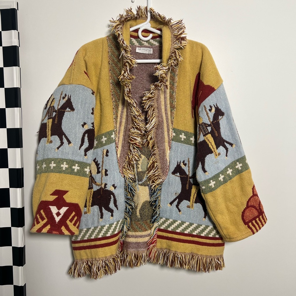 Lew Magram Womens Aztec Western Knit Concho
Tapestry Native Sweater